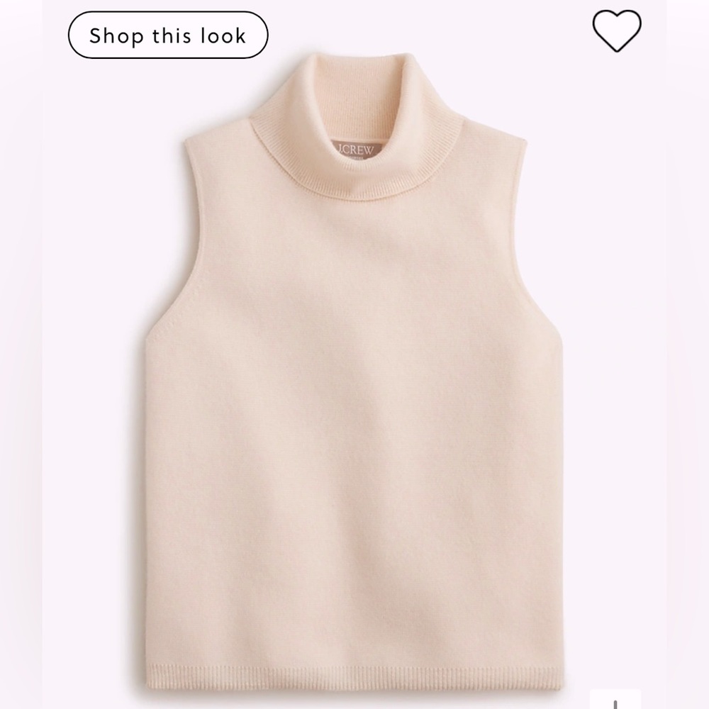 Jcrew sleeveless cashmere sweater